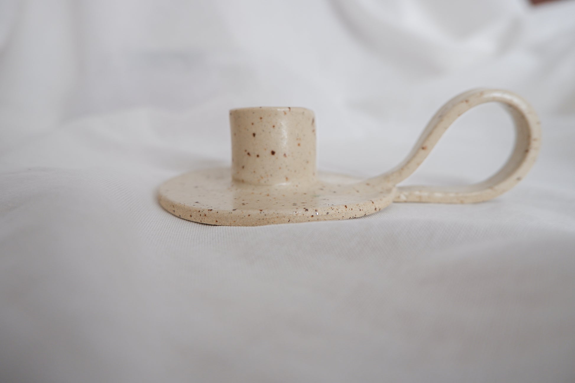 Candle Holder, Candle Holder With Handle, Ceramic Candle Holder, White  Clay, White Glaze, Ceramic, Pottery, Candles 